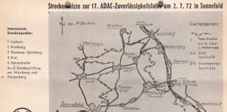 Sonnefeld – Historie Sonnefeld 1972 Strecke